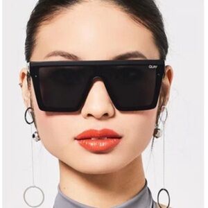 Quay Australia Hindsight Black Square Sunglasses